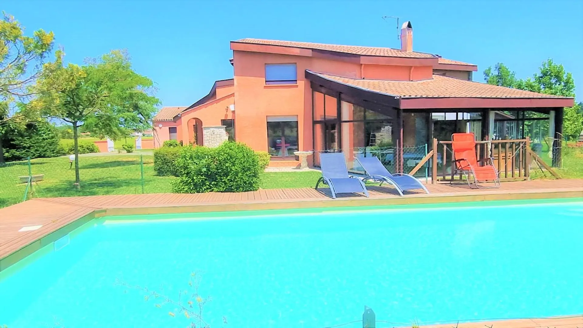 Villa Maison Standing 260M2 Veranda Piscine Jardin 2700M2 Vue Campagne Lherm